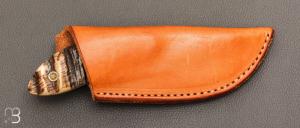   Couteau " Mini skinner " par Pete Forthofer - Corne de bélier