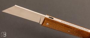 Couteau "  Montpellier " custom micarta et RWL-34 par Claude Giraud