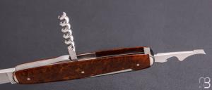 Couteau " Navette 4 pièces " de collection par Adrien Vautrin - Micarta