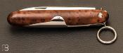 Couteau de poche Navette Loupe de Thuya 12cm par Mongin