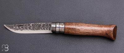   Couteau "OPI N°09" custom par Anthony Brochier - Damas  Sandwich mosaïque et noyer