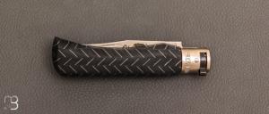 Couteau de poche Old Bear Noir/Aluminium taille L