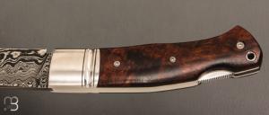    Couteau  " Ork " custom lock-back par Raphaël Durand - Damas de Samuel Lurquin