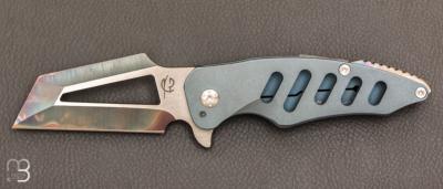  Couteau   "  Overfall222 #009 " par Scorpion 6 Knives - Titanium et Nitro-V