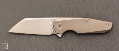    Couteau " P'ti "  custom par Philippe Jourget - Titane/Damas et CPM 154 CM