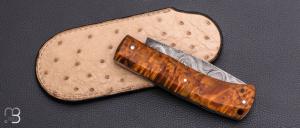    Couteau "Pièce unique" par Alessandro Simonetti - Bouleau et damas