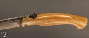 Couteau de poche Piémontais par Mickael Moing - Corne de bélier et 100c6