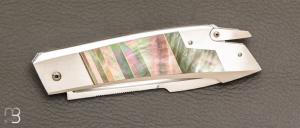    Couteau " R.B.L" custom de Guillaume Ducasse - Nacre noire