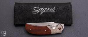     Couteau " Rocket " custom de Stéphane Sagric - Micarta et CristalTi
