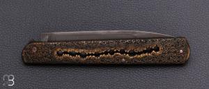    Couteau " Rouennais " par Thomas LECAS - Laiton