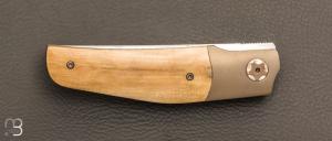    Couteau " SHUT " par Thierry Savidan - Ivoire de mammouth et RWL34