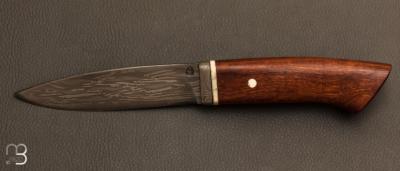 Couteau Droit de Jean Paul Sire Bois de fer et Damas Sandwich