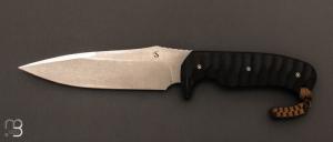  Couteau fixe custom par Sacha Thiel - G10 Black et 80crV2