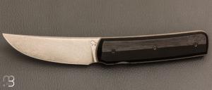    Couteau " Sanjo " custom par Guy Poggetti - Ebène et Elmax