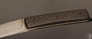   Couteau " Sanjo " custom par Guy Poggetti - Fibre de carbone et Elmax