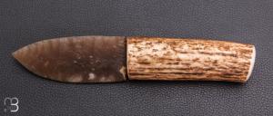 Couteau " Silex blond et bois de cerf " par Kévin Chartier