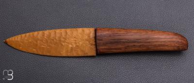 Couteau " Silex caramel et chêne " par Kévin Chartier
