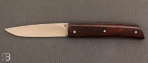  Couteau   "  Slipjoint " par Nicolas Couderc - bois de fer et lame en RWL34