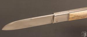    Couteau " Slipjoint " custom par Karim Valentin - Les couteaux D'Hure - Os de buffle N690Co