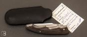 Couteau "Slipjoint" custom par Romain Lopez - Fibre de carbone et RWL-34