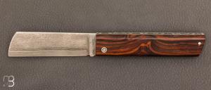 Couteau " Snard  " par Tom Fleury - bois de fer et Suminagashi