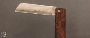 Couteau " Snard  " par Tom Fleury - bois de fer et Suminagashi