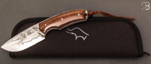 Couteau " Sparus  " fixe forgé par Guy Poggetti - Micarta et C130