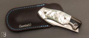  Couteau  " Spike " de collection par Olivier Ouertal - Nacre / Zirconium et RWL34