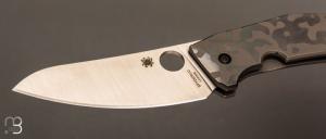   Couteau " SpydieChef CQI " par SPYDERCO - Titane "black Spillage"