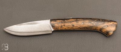   Couteau  " St Niz " piémontais de poche de Sylvain Petit - Les Couteaux du Mitou - Ebène royal