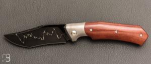    Couteau " Striker " de collection par Olivier Ouertal - Micarta et damas