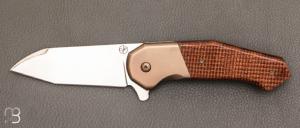 Couteau " TITAN XL "Titane et Micarta par ric Demongivert