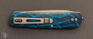    Couteau Böker Plus Tech Tool Blue " Damast G10 " - 01BO557