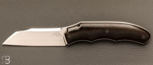 Couteau " Tetrao Mini " custom par Cyril Doche - Rag micarta et 14c28N