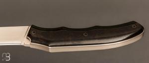Couteau " Tetrao Mini " custom par Cyril Doche - Rag micarta et 14c28N