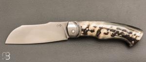    Couteau " Tomo " Cran forcé par Mickaël Moing - XC100 et corne de bélier