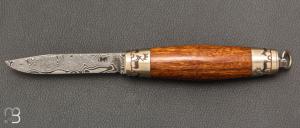 Couteau Tonneau par Jean Michel REMAUD - Bois de fer et lame damas