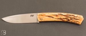  Couteau " Trapu " de Jérôme Latreille - Bois de cerf