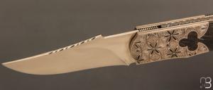 Couteau "Urubu Seamless" liner lock par Carlo Cavedon - CavedonArt