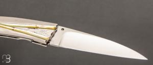    Couteau " Voyager " custom par Koji Hara - Nacre et Cowry Y