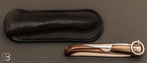 Couteau de poche Yatagan 10 cm Corne blonde par J. Mongin