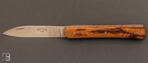 Couteau de poche modèle "Zen" par Berthier - Bois de serpent et lame inoxydable
