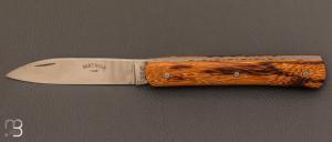  Couteau de poche modèle "Zen" par Berthier - Bois de serpent et lame inoxydable