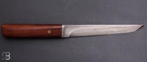 Couteau " Tanto "  de Jean Paul Sire - Cocobolo et lame forgée acier C130