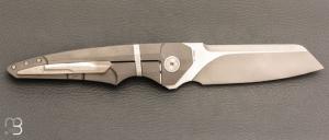     Couteau custom par Bouvier Knives - Bertrand Maxime - Titane / Cristal-Ti et RWL34