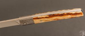   Couteau " custom " par Grégory Picard - Bois de cerf et S45VN