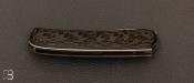 Couteau  "Liner Lock" custom avec clip - Fibre de carbone et Elmax par Guy Poggetti