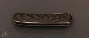 Couteau  "Liner Lock" custom avec clip - Fibre de carbone et Elmax par Guy Poggetti