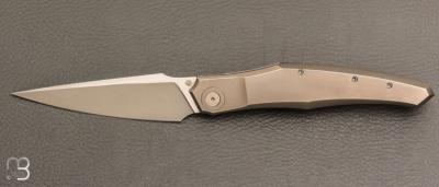    Couteau " custom frame-lock " de Berthelemy Gabriel - La Forge Agab - Titane et RWL34