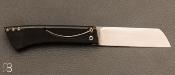 Couteau de poche custom " Sépia Classique" en micarta par Torpen Knives - Jérôme Hovaere